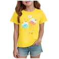 thumbnail image 1 of Gubotare Girls T Shirts Graphic Tees Girls Summer T Shirt Trendy Graphic Short Sleeve Concert Tee Country Music T Shirt for Kids (Yellow,Size 3-4 Years), 1 of 4