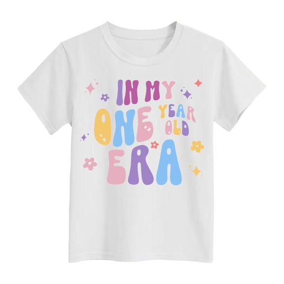Gubotare Girls Top Girls Toddlers' Short Sleeve Graphic T Shirts Crewneck Kids Tee Tops Girl Clothes Outfit (White,Size 12-18 Months)