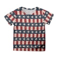 thumbnail image 1 of Gubotare Girls Tops Kids Red White and Blue Shirt 4th of July USA Flag Patriotic Tie Dye T-Shirt for Boys and Girls T Shirt Tee 8T 9T,Navy 8-9 Years, 1 of 4