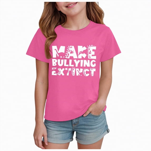Gubotare Girls Tops Trendy Girls Shirt Girls T Shirt Short Live Shirts Tee Tops Size 11-12 (Light Purple,11-12 Years)