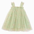 thumbnail image 1 of Gubotare Girls Tulle Dress Princess Toddler Girl Dress Strap Smocking Sundress 5T 6T (Green,5-6 Years), 1 of 9