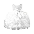 thumbnail image 1 of Gubotare Girls Tulle Dress Toddler Baby Girl Birthday Dress Short Puff Sleeve Sequins Butterfly Tulle Tutu Formal Pageant Party Gown (White,Size 18-24 Months), 1 of 6
