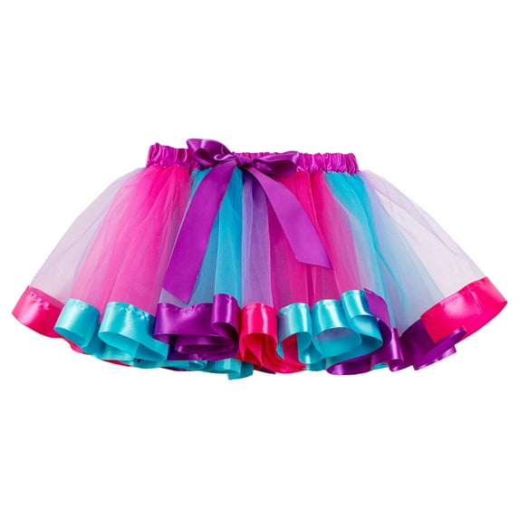 Gubotare Girls Tutu Layered Tulle Tutu Skirt for Girls Birthday Girl Ballet Tutu Skirt,Purple 12-15 Yesrs