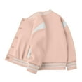 thumbnail image 1 of Gubotare Girls Varsity Jacket Baby Girl Boy Fleece Zip Up Hoodie Jacket Hooded Coat Winter Warm Outwear Cardigan Size 4T 5T,(Pink 4-5 Years), 1 of 4