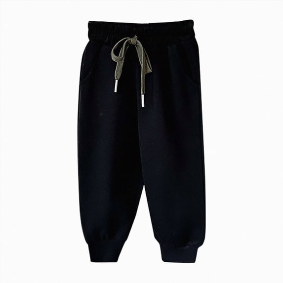 Gubotare Girls Wide Leg Sweat Pants Girls Baggy Sweatpants Wide Leg Joggers High Waist Sport Athletic Pants Straight Leg Bottoms Size 6-7 (Black,6-7 Years)