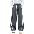thumbnail image 1 of Gubotare Girls Wide Leg Sweatpants Long Girls Sweatpants Baggy Pants Lightweight Athletic Joggers Lounge Jogging Pants Size 5T 6T (Grey,5-6 Years), 1 of 8