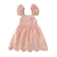 thumbnail image 1 of Gubotare Girls' and Toddler Short Sleeve Casual Summer Dresses (Red,6-12 Months), 1 of 7