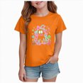 thumbnail image 1 of Gubotare Halloween Shirts for Kids Ghost Kids Halloween Shirt Boys Girls Pumpkin Graphic T Shirt Spooky Season T-Shirt Halloween Ghost Short Sleeve 3T 4T (Orange,3-4 Years), 1 of 7