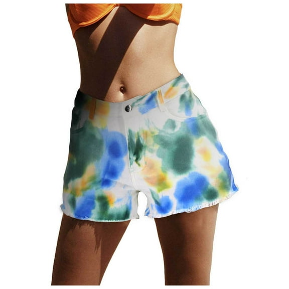 Gubotare High Waisted Jean Shorts Women Women's Denim Jean Short Ripped High Waist Cut Off (Multicolour,Size S)