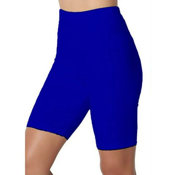 Gubotare High Waisted Shorts Women's Three Part Leggings, Sports Shorts(Blue,4XL)