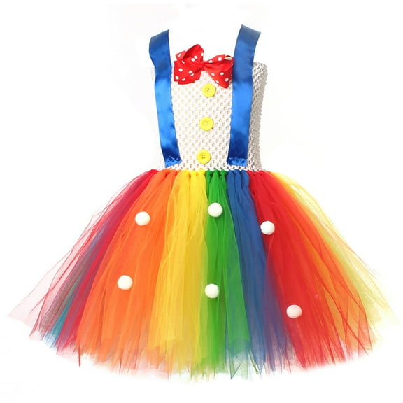 Gubotare Holiday Party Dress Toddler Tutu Dress Little Girls Fluffy Summer Dresses Casual Party Tulle Sundress for Kids Size 6-7 (Red,6-7 Years)