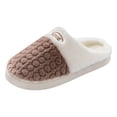 thumbnail image 1 of Gubotare Home Slippers Women Girls Faux Fur Bunny Scuff Slippers Size 8.5 (Coffee,8.5), 1 of 9