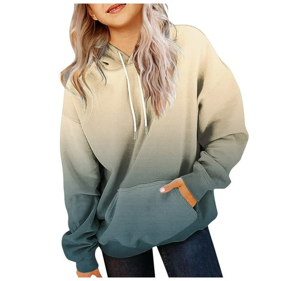 Gubotare Hoodie Girls Cute Girls Clothes Girls Sweatshirt Casual Long Sleeve Top Fall Teen Girl Clothes Size 11-12 (Yellow,11-12 Years)