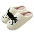 thumbnail image 1 of Gubotare House Slippers for Woman Women's Comfort House Slippers Memory Foam Cozy Warm Bedroom Shoes Furry Slip on Slippers Indoor Outdoor Non Slip Size 10 (E,10), 1 of 4