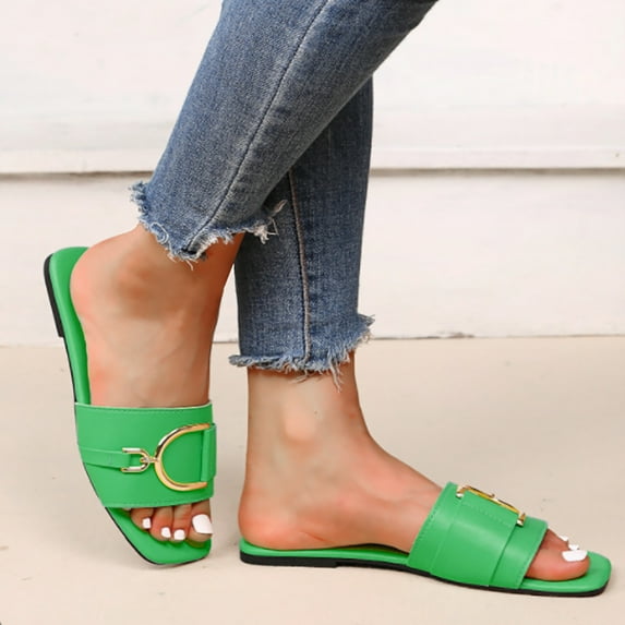 Gubotare House Slippers Womens Shower Slippers Bathroom Anti-Slip Eva Indoor House Sandals,Green 7