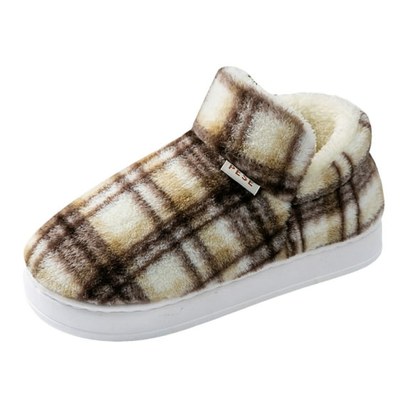 Gubotare House Slippers for Women Slippers for Women Men Memory Foam Cozy Plush Slippers Couple Indoor Hous Slippers Size 9.5 (Coffee,9.5)