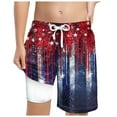 thumbnail image 1 of Gubotare Independence Day Swim Trunk Boy Boys Swim Trunks Boys Quick Dry Shorts Summer Beach Shorts (Blue,Size 8-9 Years), 1 of 4