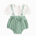 thumbnail image 1 of Gubotare Infant Dress Toddler Baby Girl Sleeveless Romper Casual Summer Jumpsuit Clothes 0 3 6 9 12 18 24 Months (Green,0-3 Months), 1 of 6
