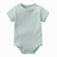 thumbnail image 1 of Gubotare Infant Girl Clothes Baby Outfit Newborn Girl Summer Clothes Short Sleeve Bodysuit Bodysuits 0 3 6 9 12 18 24 Months (Green,9-12 Months), 1 of 4