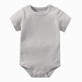 thumbnail image 1 of Gubotare Infant Girl Clothes Newborn Infant Baby Girl Summer Clothes Print Romper Short Sleeve Romper Bodysuit Newborn Girl Clothes 0 3 6 9 12 18 24 Months (Light Gray,9-12 Months), 1 of 4