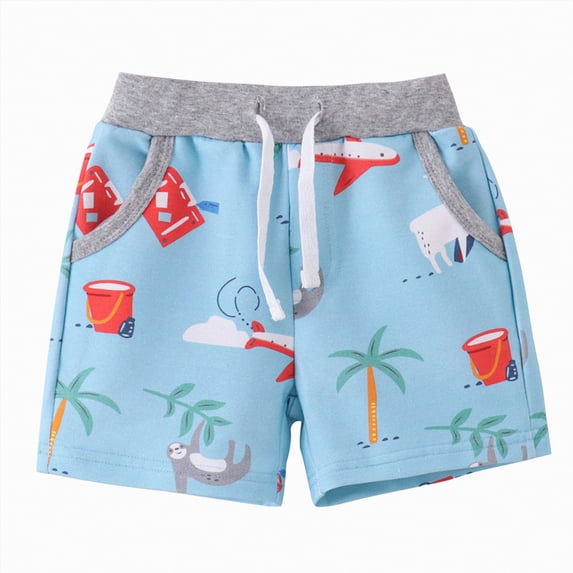 Gubotare Infant Shorts Boy Boys' Golf Play Shorts Elastic Closure Lightweight & Stretchy 1t 2t (Sky Blue,1-2 Years)