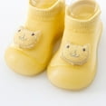thumbnail image 1 of Gubotare Slippers for Boys Baby Sock Shoes Toddler Cartoon Soft Rubber Sole Non Slip Floor Slipper for Boys Girls First Walking,Yellow 15-18 Months, 1 of 7