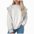 thumbnail image 1 of Gubotare Infant Sweatshirt Crewneck Girls Sweatshirts Kids Casual Long Sleeve Shirts Tops 1T 2T (Beige,1-2 Years), 1 of 1