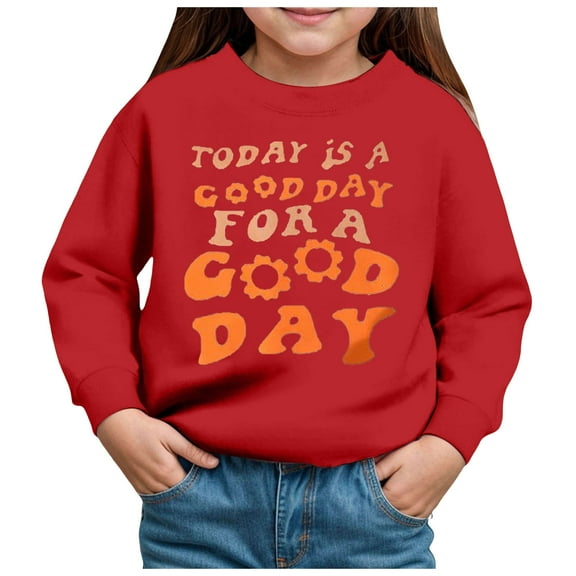 Gubotare Infant Sweatshirt Girls Unisex Toddlers and Babies' Crewneck Sweatshirts Size 3T (Red,3 Years)