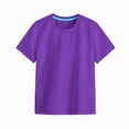 thumbnail image 1 of Gubotare Infant T Shirts for Girls Girls Toddlers Short Sleeve Graphic T-Shirts Crewneck Kids Tee Tops Girl Clothes Outifit 1T 2T (Purple,1-2 Years), 1 of 4