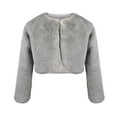 thumbnail image 1 of Gubotare Jacket For Girls Girls Fleece Jacket Toddler Winter Sherpa Outerwear Coat Size 1T 3T (Grey,1-3 Years), 1 of 6