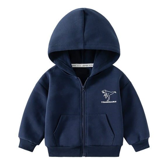 Gubotare Jackets for Boys Toddlers and Baby Boys' Full-Zip Hoodies Size 12 18 Months (Navy,12-18 Months)