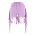 thumbnail image 1 of Gubotare Jean Shorts for Women Denim Jean Shorts Womens Stretchy High Waisted Ripped Denim Shorts with Pockets Trendy Distressed Cut Off Shorts (Light Purple,Size XL), 1 of 6