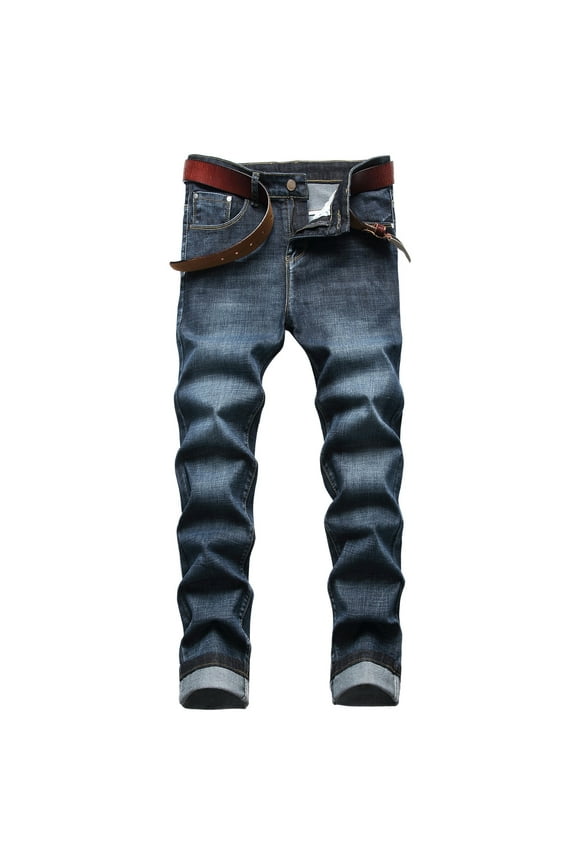 Jeans For Men Stretch Fit Men's Relaxed Fit Straight Leg Flannel Lined Jean,Dark Blue 40