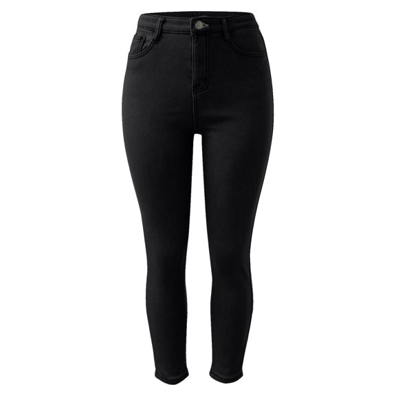 Gubotare Jeans Women Plus Size Women's Modern Skinny Denin Jeans (Black,S)