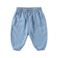 thumbnail image 1 of Gubotare Jeans for Boys Little Kid Jeans, Baby Boys Girls Elastic Waist Ripped Denim Pants Size 3 6 Months (Light Blue,3-6 Months), 1 of 7