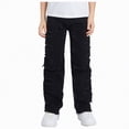 thumbnail image 1 of Gubotare Jeans for Kids Boys Slim Little Boys Jeans, Girls Elastic Waist Adjustable Denim Pants Size 13-14 (Black,13-14 Years), 1 of 7