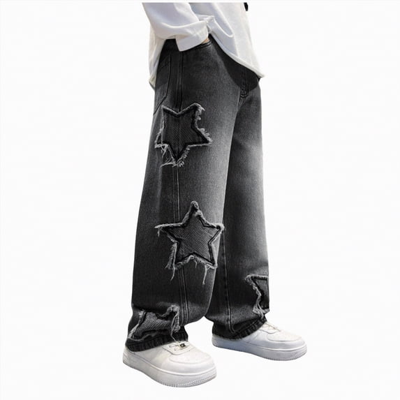 Gubotare Jeans for Teens Boys Loose Boy's Stylish Skinny Fit Stretch Fashion Denim Jeans Size 11-12 (Black,11-12 Years)