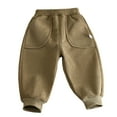thumbnail image 1 of Gubotare Joggers for Toddler Boys Casual Baby Boys' Jogger Pants Classic Fit Elastic Waist Kids Toddler Pants Long Pants Size 18 24 Months (Coffee,18-24 Months), 1 of 9