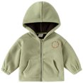 thumbnail image 1 of Gubotare Kid Fleece Jacket Infant Baby Girls Winter Coat Fleece Jacket Hooded Coat with Thick Button Toddler Girl Clothes Size 2T 3T,(Green 2-3 Years), 1 of 7