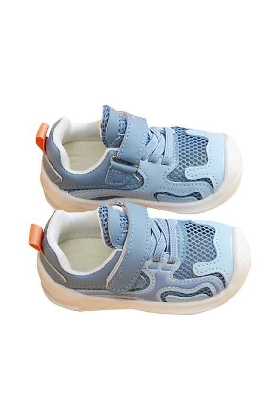 Kid Girls Shoes Running Sports Sneakers Stride Rite Baby Shoes (Blue,15-18 Months)