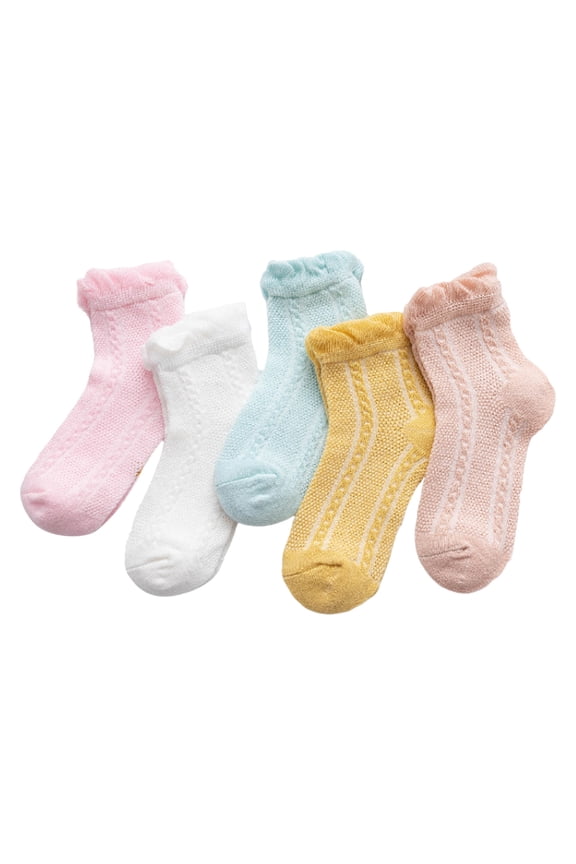 Kid Socks No Show Socks for Girls Boys Toddlers Anti-slip Low Cut Kids Socks Size 1T 3T (Pink,1-3 Years)