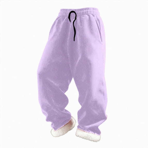 Gubotare Kids Baggy Sweatpants Boys Cargo Joggers Pants Kids Elastic Waist Trousers Size 7-8 (Purple,7-8 Years)
