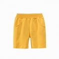 thumbnail image 1 of Gubotare Kids Basketball Shorts Boys Baby Boys Shorts Toddler Pull On Jogger Short Girls Cotton Pants with Pocket Size 6-8 (Yellow,6-8 Years), 1 of 3