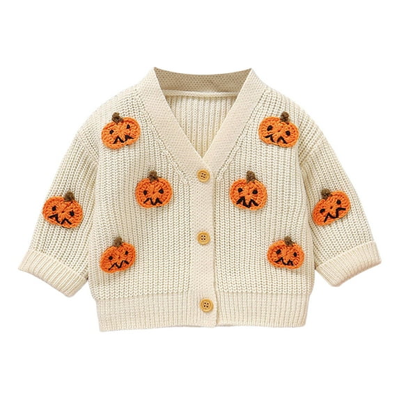 Gubotare Kids Cardigan Baby Girl Boy Cardigan Long Sleeve Button Knit Sweater Knitwear Toddler Fall Winter Clothes Size 9 12 Months (Beige,9-12 Months)