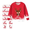thumbnail image 1 of Gubotare Kids Christmas Pajamas Girls Girls Pajamas Christmas Toddler Pjs for Kids Girls Children Long Sleeve Sleepwear Sets 3T 4T (Red,3-4 Years), 1 of 5