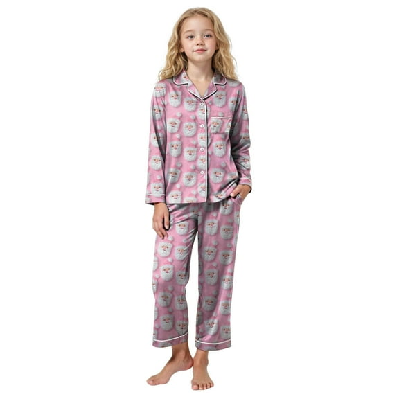 Gubotare Kids Christmas Pajamas Girls Little & Big Girls Pajama 2-Piece Pants Winter PJ Set Size 13-14 (Pink,13-14 Years)