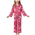 thumbnail image 1 of Gubotare Kids Christmas Pajamas Kids Pajama Set,Snug Fit Pjs with Soft Wool Blend, All-Season Comfort Size 13-14 (Hot Pink,13-14 Years), 1 of 9