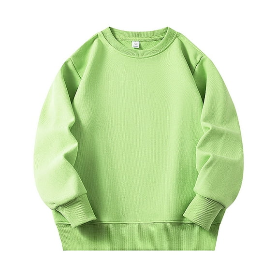 Gubotare Kids Crewneck Sweatshirt Boy Sweatshirts Novelty Crewneck Pullover Cotton Tops Clothing Shirts Size 10-11 Years (Light Green,10-11 Years)