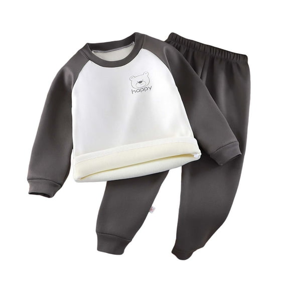Gubotare Kids Fall Pajamas Boys Baby Boys' and Toddler Long Sleeve Top and Pants Snug Fit 2 Piece Pajama Set 6 12 Months (Grey,6-12 Months)