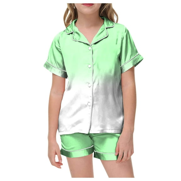 Gubotare Kids Girls Pajamas Set Little Girls Short Pajamas Summer Kids Clothes Toddler Toddler Pjs Sets (E,Size 2-3 Years)